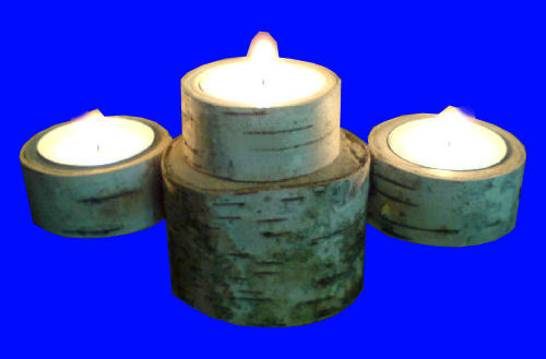 Teelichthalter Birke